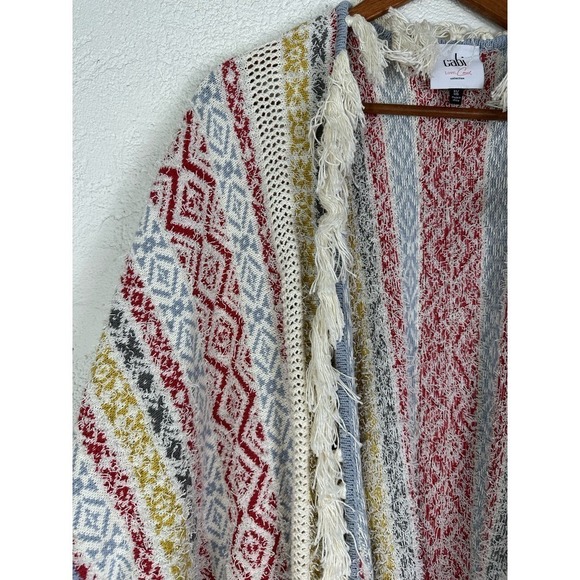 Cabi siesta poncho fringe sweater - Picture 4 of 9